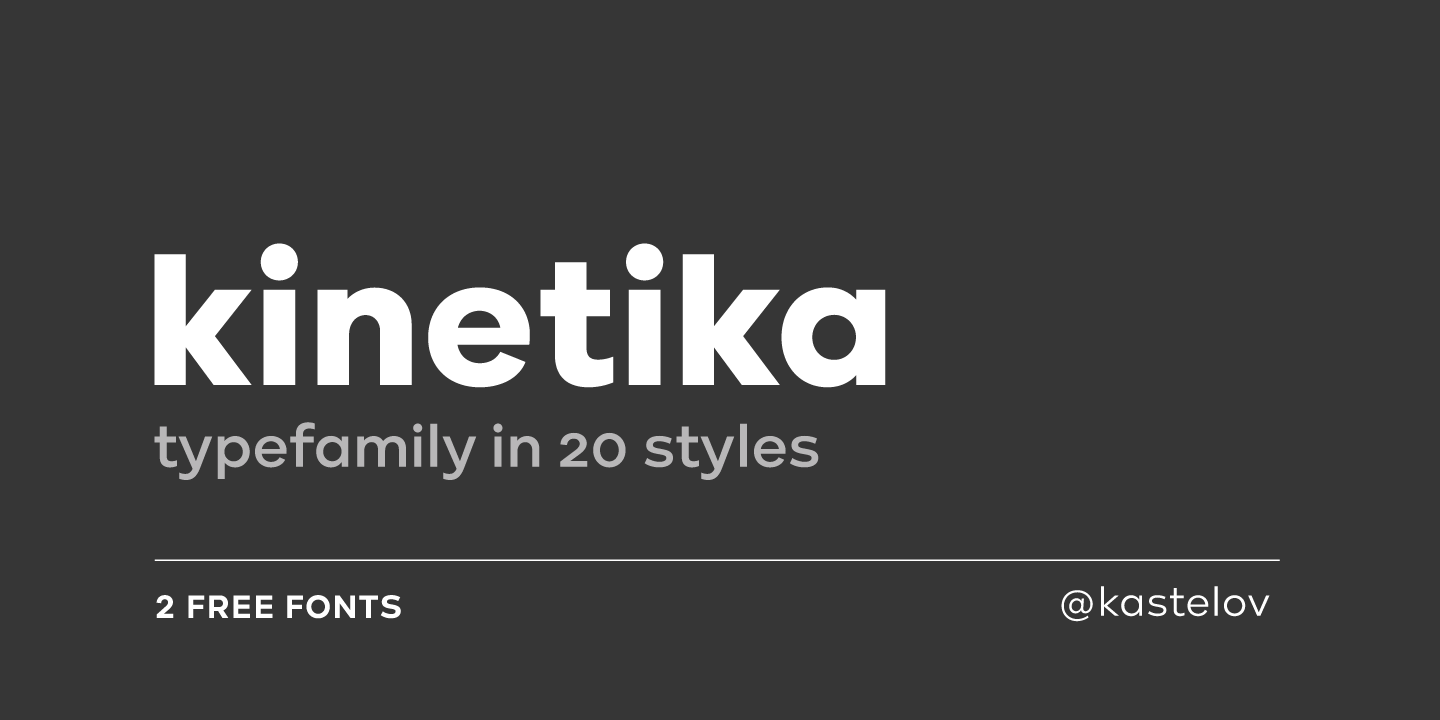 Пример шрифта Kinetika